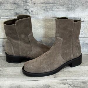 Stuart Weitzman Women's 5050 Bold Suede Zip Booties - Charcoal - Size - 6.5B .US
